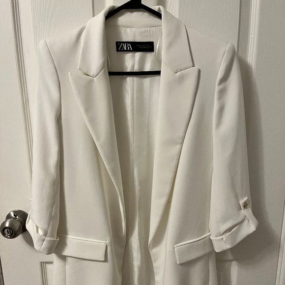White Fitted Blazer - Picture 1 of 3